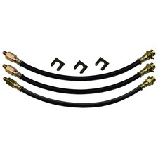 Rubber Brake Hose Kit Drum Brakes 1959-64 Ford Galaxy Fairlane Skyliner 3pc Rubber Brake Hose Kit Drum Brakes 1959-64 Ford Galaxy Fairlane Skyliner 3pc