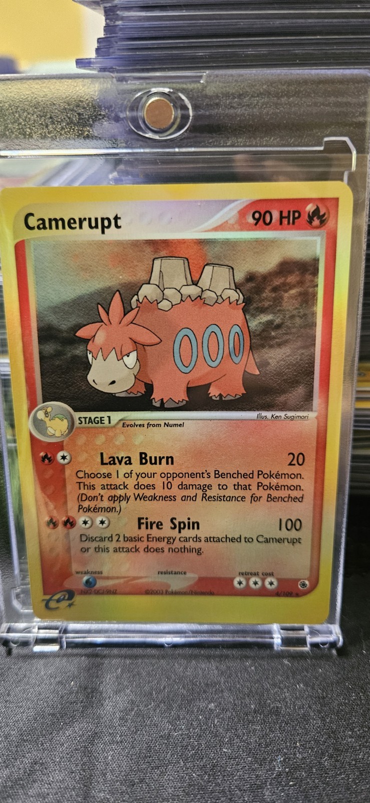 Camerupt #4/109 Reverse Holo Pokémon Card - Ruby & Sapphire 2003