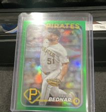 Topps 2024 Chrome Green Parallel Serial Numbered David Bednar Pirates #60