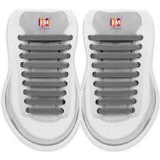 Grau Elastische Schnürsenkel für aktive Kinder und Senioren - Langlebig & Bequem