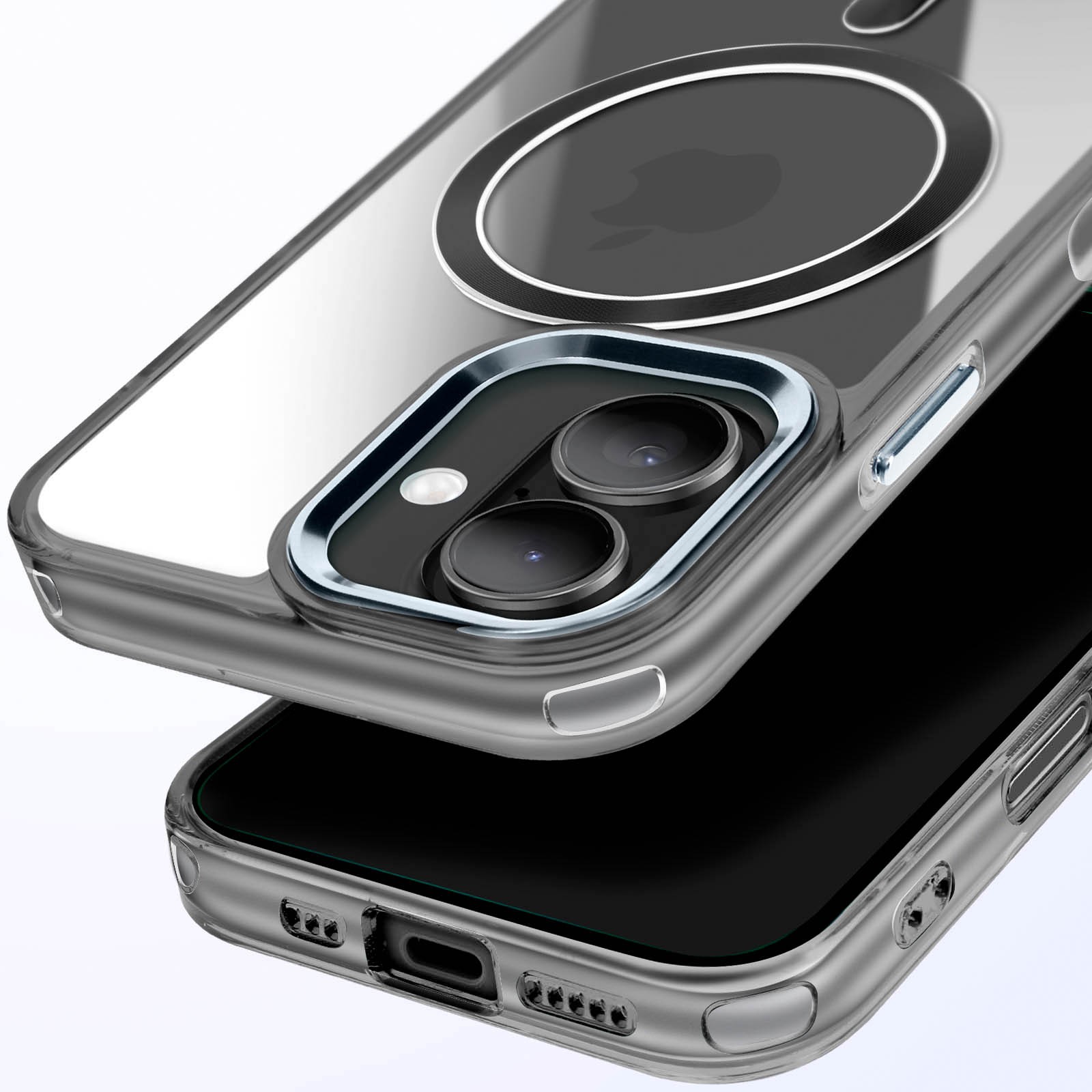 Coque iPhone 16 Plus anti-rayures transparente dos rigide cristal