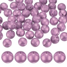 50-Pack Silicone Beads 19mm for DIY Crafts/Bracelet Purple