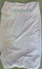 Pottery Barn Kids Luxe Chamois Pink Changing Pad Cover Personalized  Elizabeth  