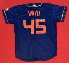 Tatsuya Imai Full Kanji Astros MLB Baseball Autographed Signed Custom Jersey JSA