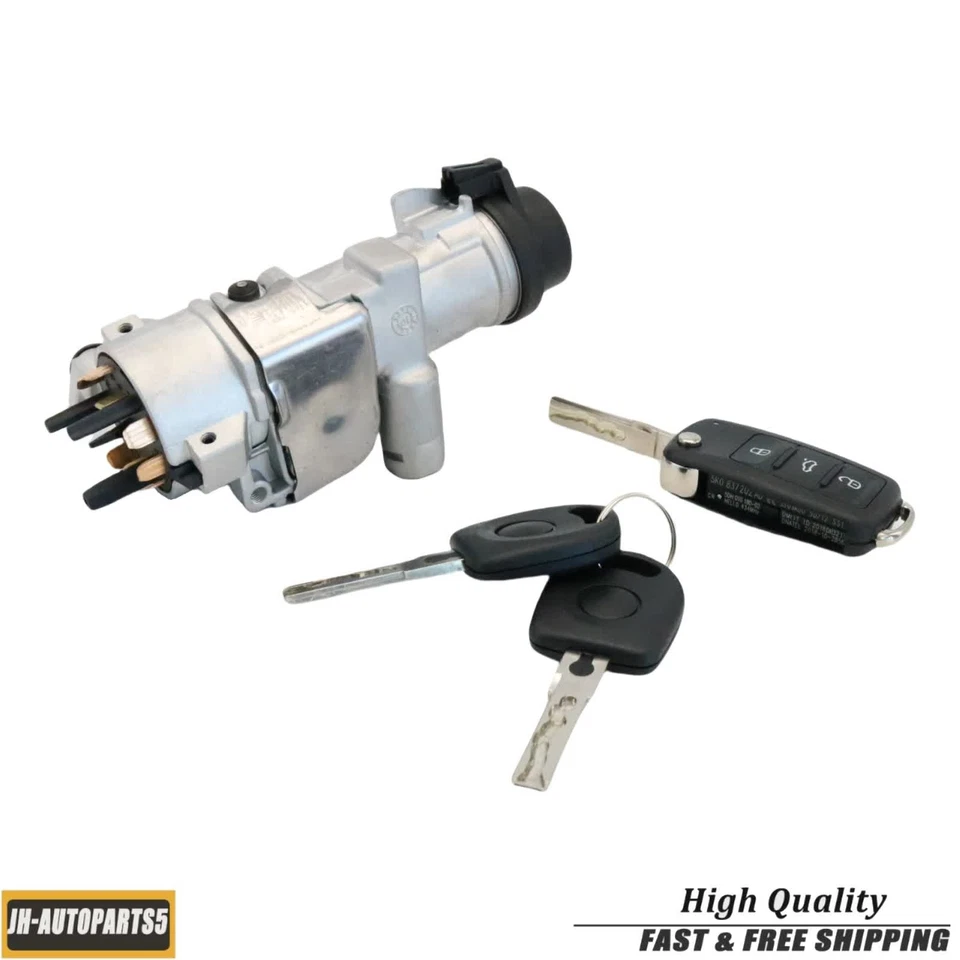 For Audi 2000-2006 TT Ignition Lock Cylinder Assembly W/ Key Shells 4B0905851P - Image 2 of 4