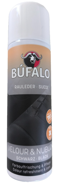 Velours Nubuk Spray Pflege Bufalo Schwarz Rauleder 200 Ml (5,98€/100Ml)-image