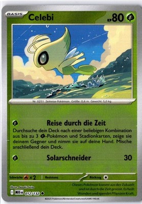 Pokemon Celebi 012/132 - Mega-Entwicklung - Reverse Holo Near Mint Deutsch