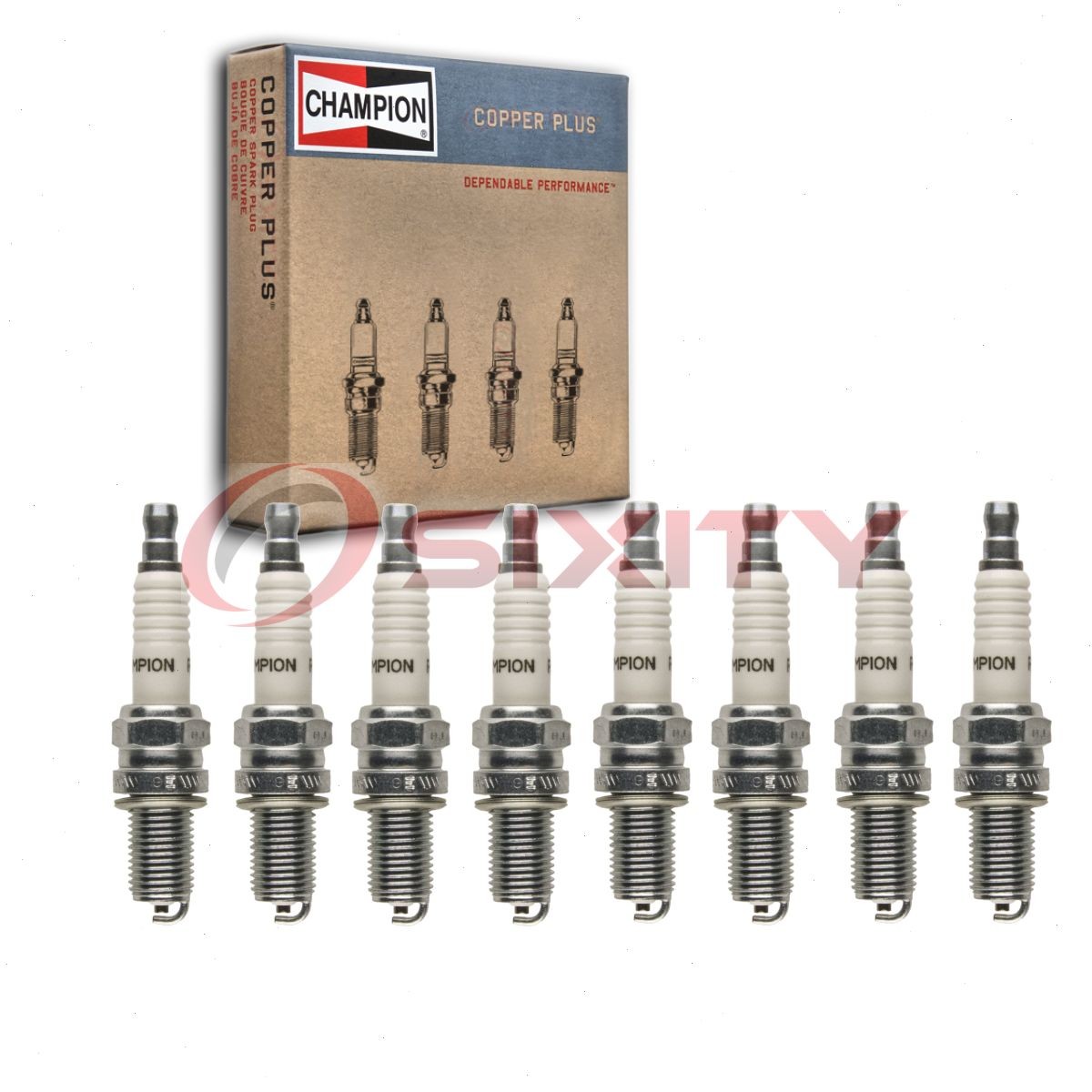 8 pc Champion Copper Plus Spark Plugs for 1993-1995 Ferrari 348 Spider 3.4L xr