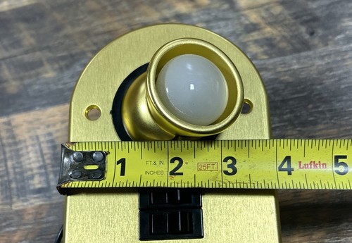 Vintage Jensen-Wemac RV Gold Tone Metal Double Swivel Cabin Interior Light Assy - Picture 6 of 6