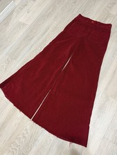 VTG 60s 70s Red Maroon Corduroy Flare Huge Bell Bottom Disco Hippie Pants 31x34