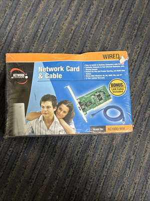 Network Everywhere Wired Network Card & Cable NC100U-WM Brand New