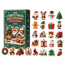 Mini Christmas Brick Ornament Advent Calendar 2026 Building Blocks Countdown Gif