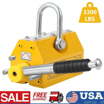 Magnetic Lifter 3300Lbs Pulling & Lifting Capacity for Plate Steel & Round Bar
