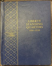 Whitman Standing Liberty Quarter Vintage Album 13 different p d s Silver Coins