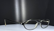 VTG ANNE KLEIN AK8027 117 Womens Black Clear Oval Eyeglasses FRAMES ONLY