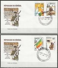 Senegal - 2 x FDC Liberation Kuwait 1992 Mi. 1183-1186