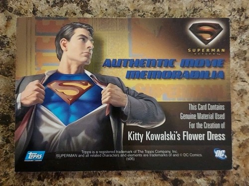 2006 Superman Returns Topps Memorabilia Card Kitty Kowalski's Flower Dress - Picture 2 of 2
