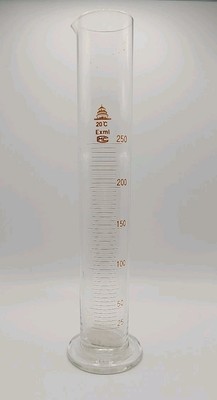 Lab Science Glass Flask Bottle Clear Glass Antique 250 ML Long Colb