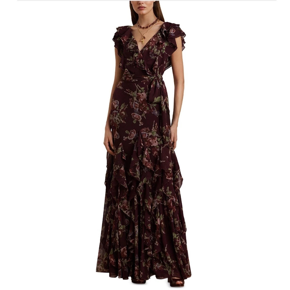 sachin and babi light blue dress Ralph Lauren Floral Corset Maxi Dress