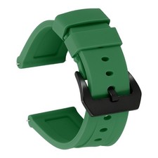 Silicone Watch Bands 26mm Soft Watch Band with Black Buckle, Drak Green