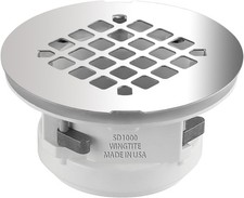 Shower Drain Replacement, Installs Entirely from the , Chrome
