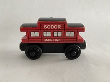 Thomas  Friends Wooden Railway Train Tank Engine - Red Sodor Line Caboose