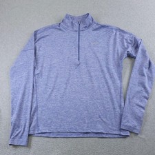Nike Running Top Womens Small Blue 1/4 Zip DriFit Element Reflective Lightweight