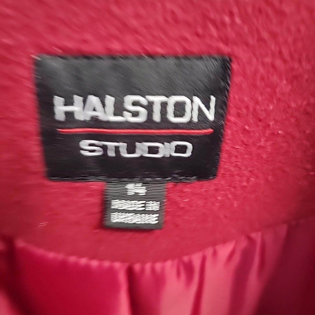 Halston Studio Solid Red Wool/Nylon/Cashmere Doub… - image 3