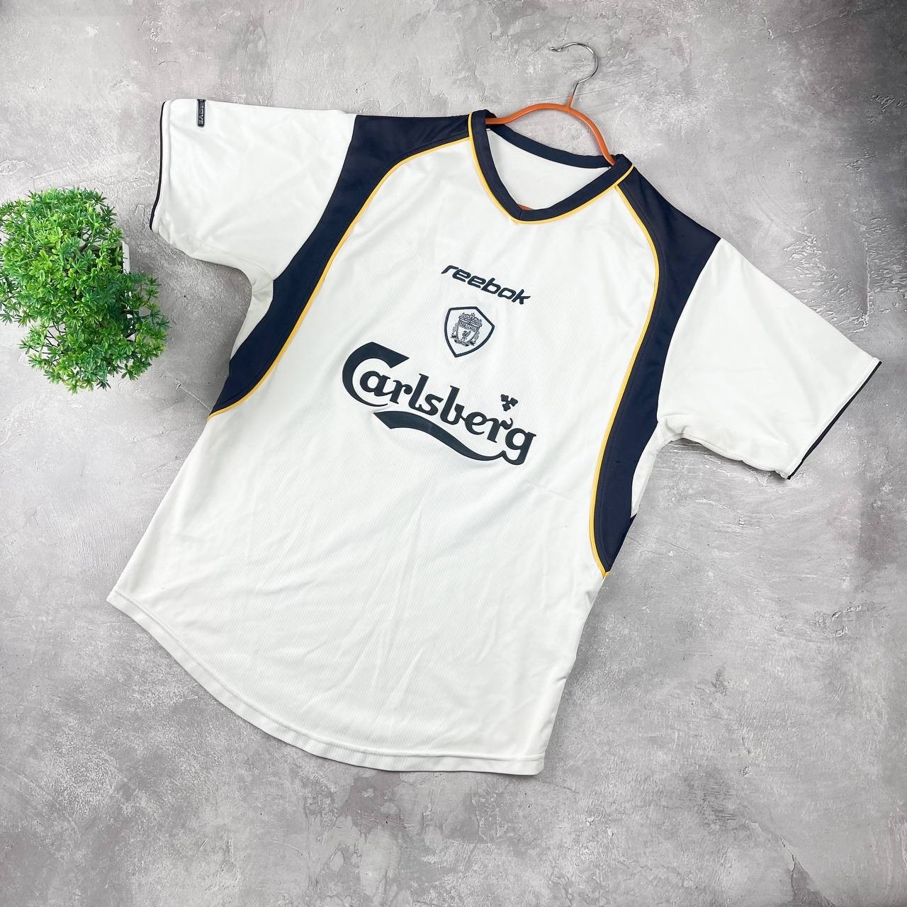Vintage tee Liverpool Reebok Carlsberg 90s Jersey  PlAYER OWEN Size M