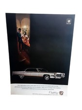 1969 Cadillac Sedan Print Ad Gm Luxury Car Evening Formal Scene