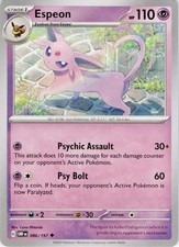 Espeon 086/197 Uncommon Obsidian Flames Pokemon Near Mint