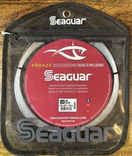 80lb/25yd Seaguar AbrazX 100 Fluorocarbon Musky Pike Leader    BRAND NEW  