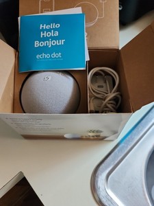 Amazon Echo Dot with Clock Smart Speaker Alexa Bluetooth Open Box