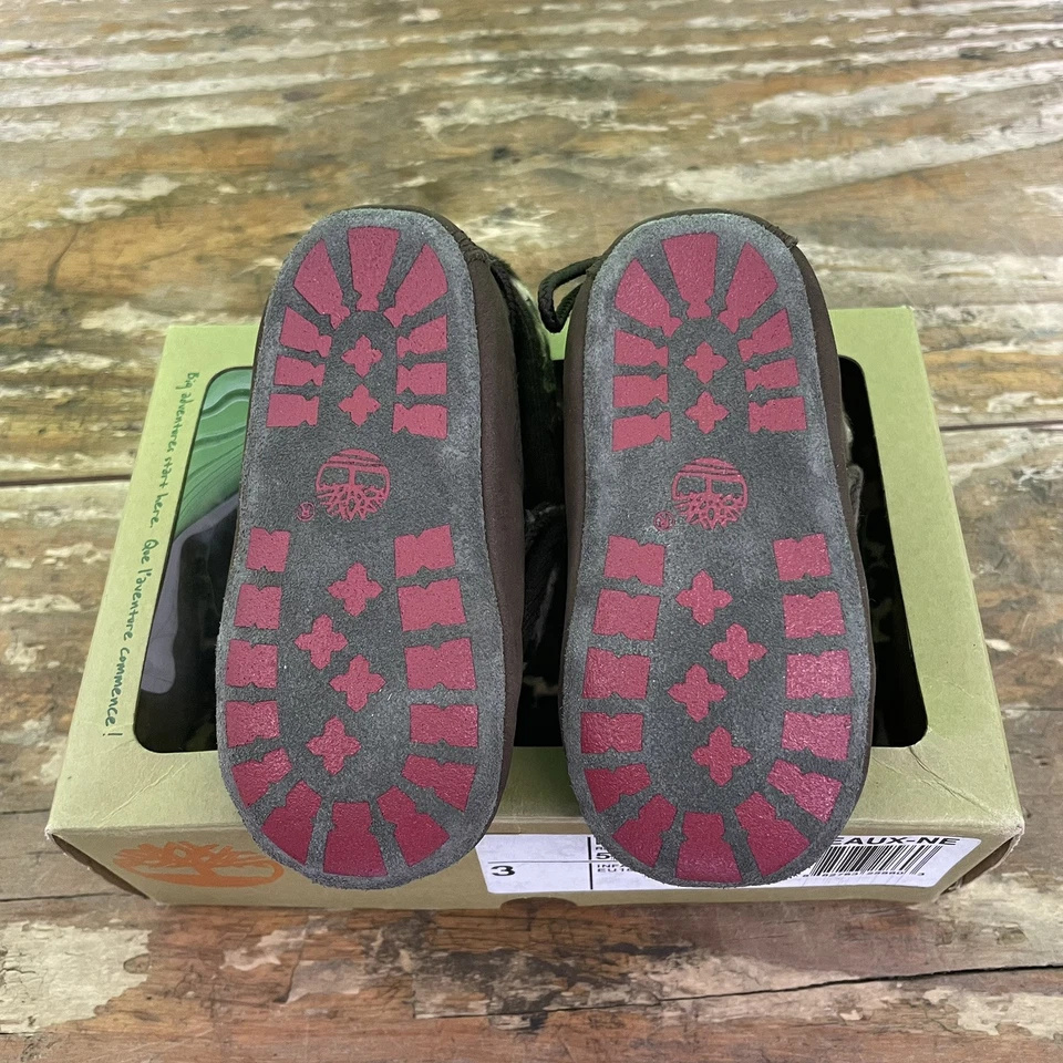 Timberland 2 Piezas Cuna Infantil Botas Estampado Leopardo Lujo Marrón + Conjunto Babero Bebé Talla 3 Foto 3 de 4