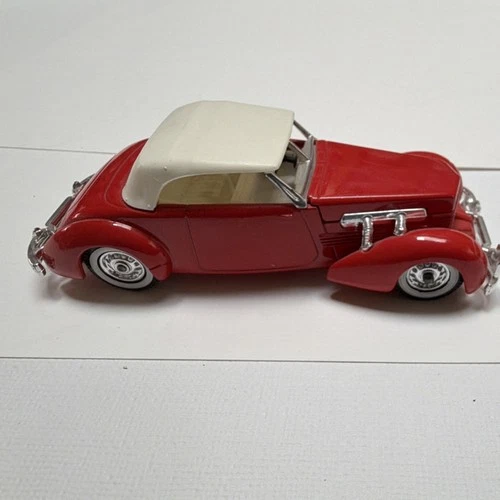 Vintage Matchbox Models of Yesteryear Cord 812 Diecast Car Red White 1937