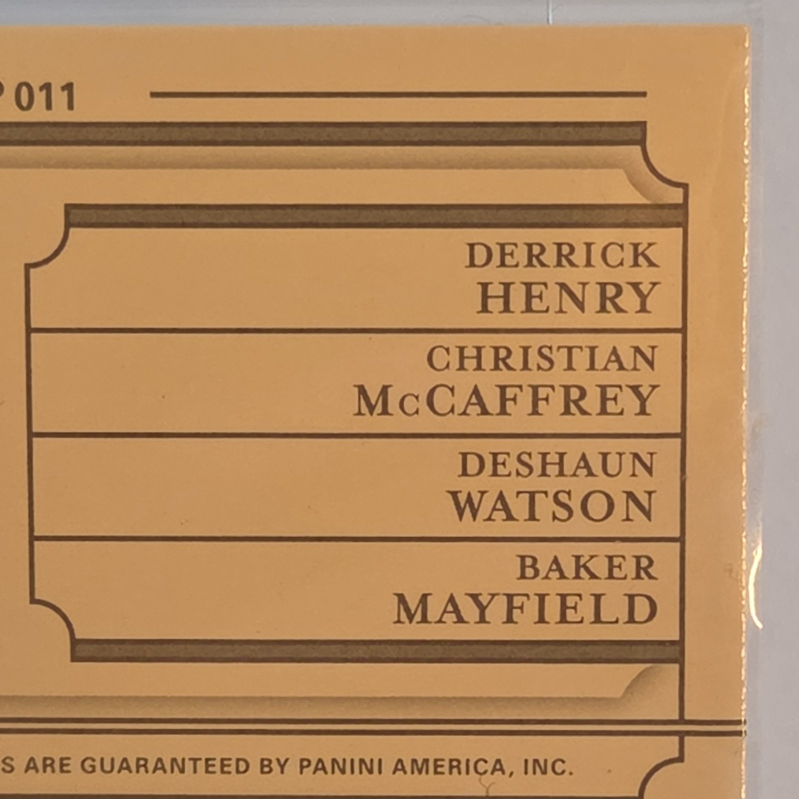 Panini 2019 National Treasures henry, mcaffery, watson mayfield #011 66/99 view 3