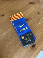 Nike FC Barcelona Stadium Knee-High Socks Blue Dri-FIT NWT EUR 34  38