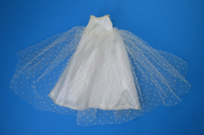 ** Vintage BARBIE - BEAUTIFUL BRIDE#1698 White Satin Underskirt w/ Net Oversheer
