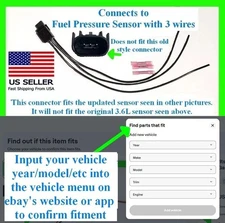 fits Pacifica RAM 1500 Updated Fuel Pressure Sensor Connector Plug Pigtail Wires