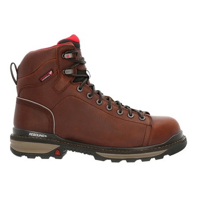 Rocky Rams Horn Lace To Toe Composite WP Mens Brown Wide Work & Safety Boots