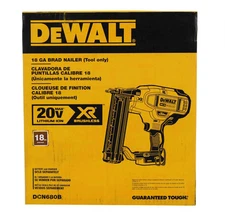 DEWALT DCN680B 20V MAX* XR® 18 GA Cordless Brad Nailer (Tool Only)