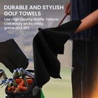 Magnetic Golf Microfiber Towel, Stick It To Golf Cart Or Clubs 16" X 24" Black — photo 5