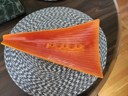 Vintage 60s Royal Haeger 128 Orange  Ceramic Ashtray