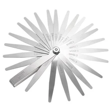 uxcell Metric Thickness Feeler Gauge 0.02-1.0mm 23 Blades Tapered Feeler... 