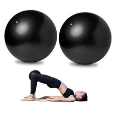 AOAVE 2 Pack Pilates Balls, Mini Yoga Exercise Balls, 9 Inch Small Black
