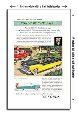1955 Fairlane Models Americas New Buying Habit Fords by the Pair - 11x17 Poster