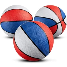 3-Pack Mini Rubber Basketballs for Kids – 7in Size 3 Balls for Hoop & Pool