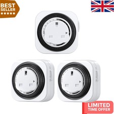 Durable 3A Indoor Timer Switch - 24-Hour Programmable for Lights & Appliances