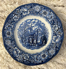 Liberty Blue Ironstone Blue & White Plate, England, Round, Dishwasher Safe — photo 1