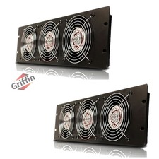 GRIFFIN 2x Rack Mount Fan Cool System Panels  Audio Equipment Gear Network IT
